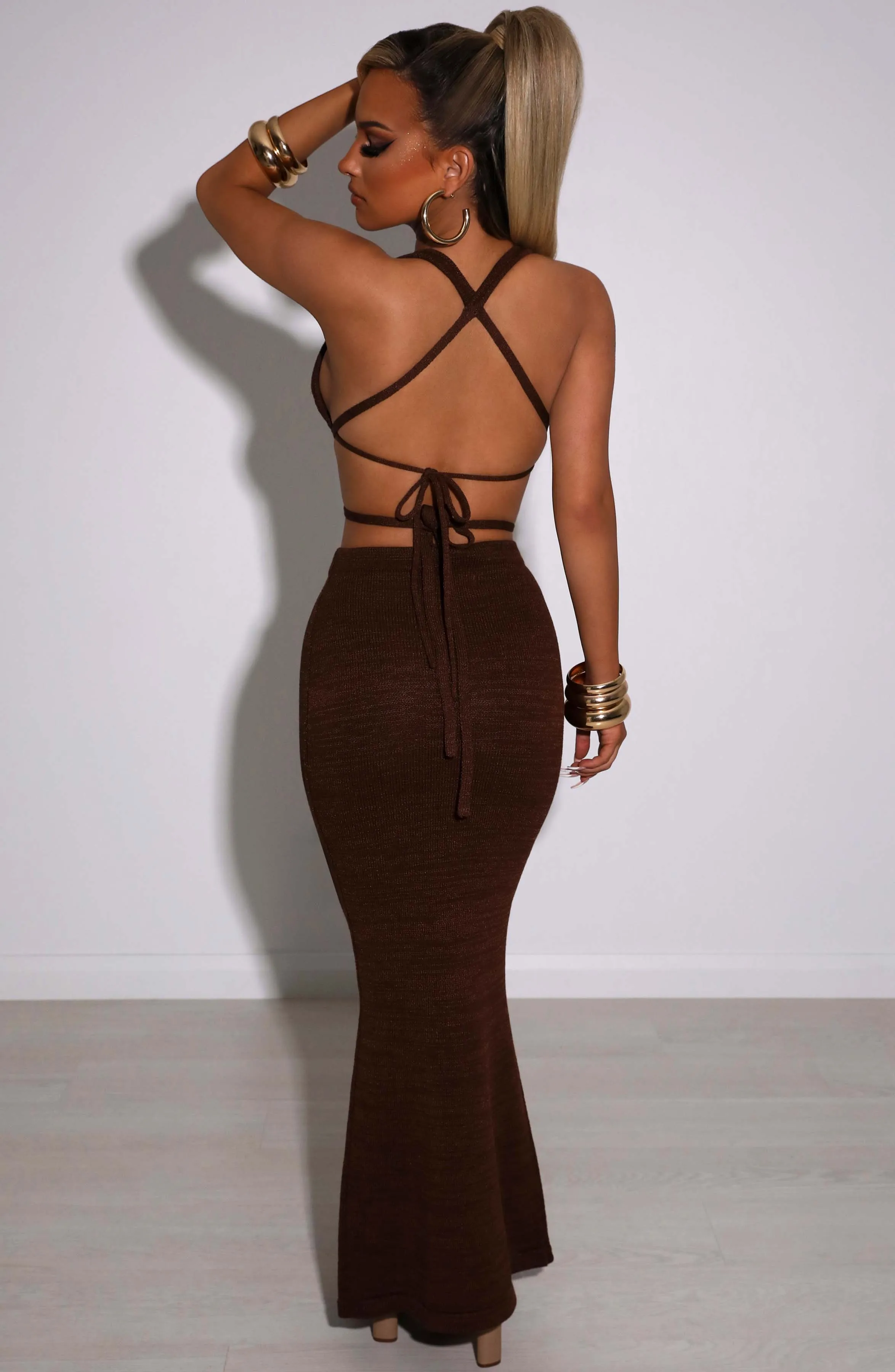 Alexa Maxi Skirt - Chocolate