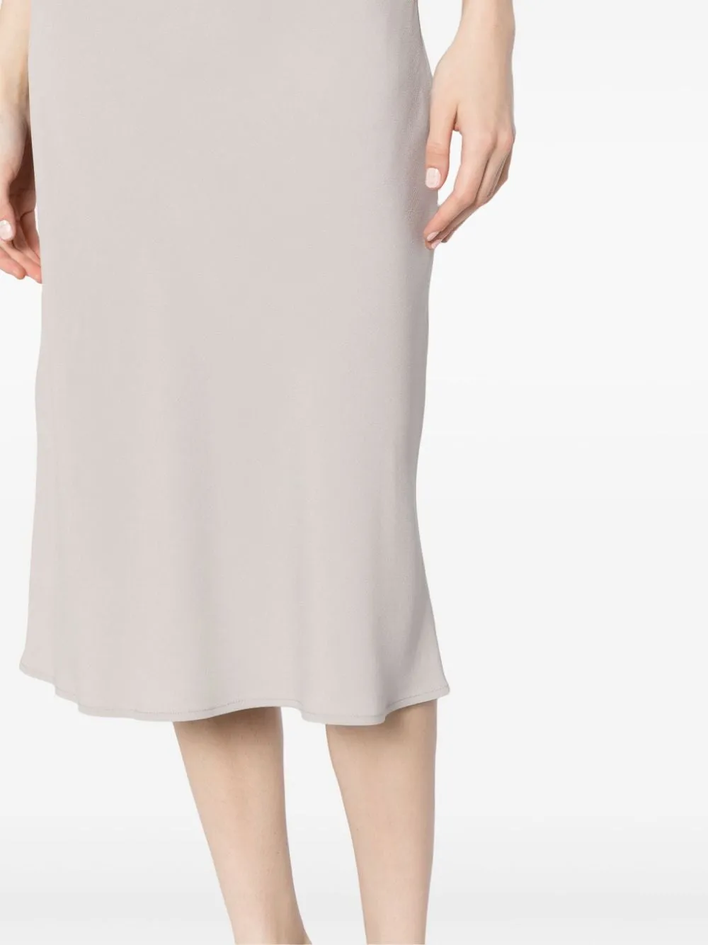 AMI Paris Elasticated Crepe Midi Skirt