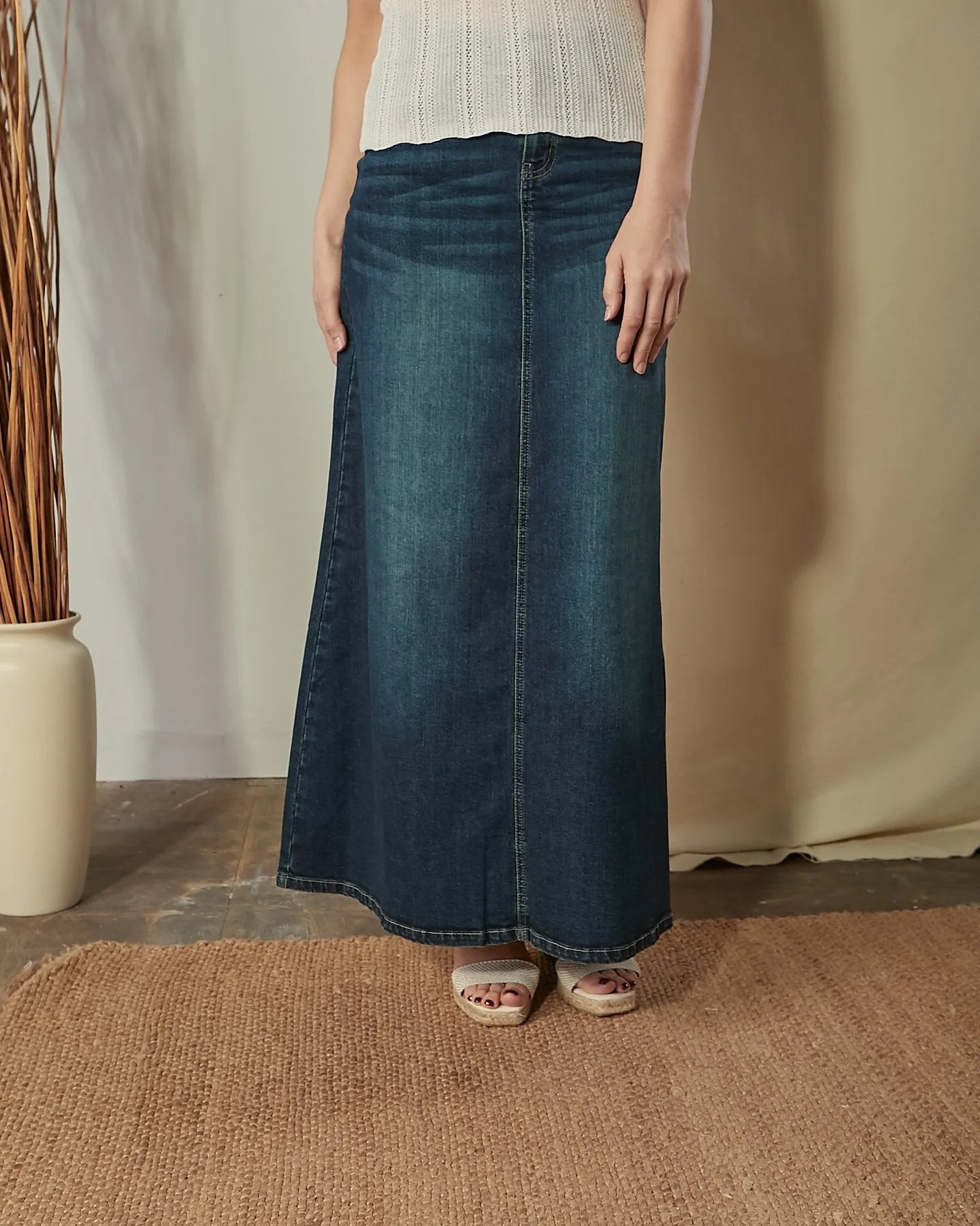 ANGIE Vintage Wash Maxi Skirt