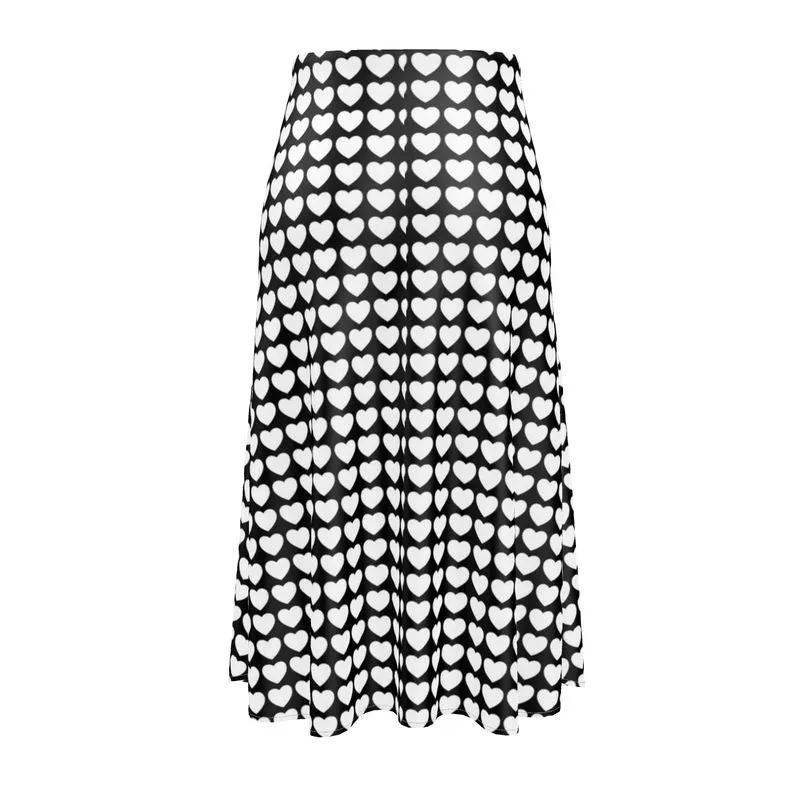 Array of Hearts Midi Skirt