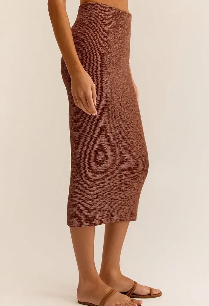 Aveen Midi Skirt-Bronzer