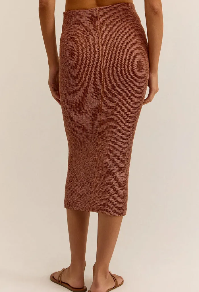 Aveen Midi Skirt-Bronzer