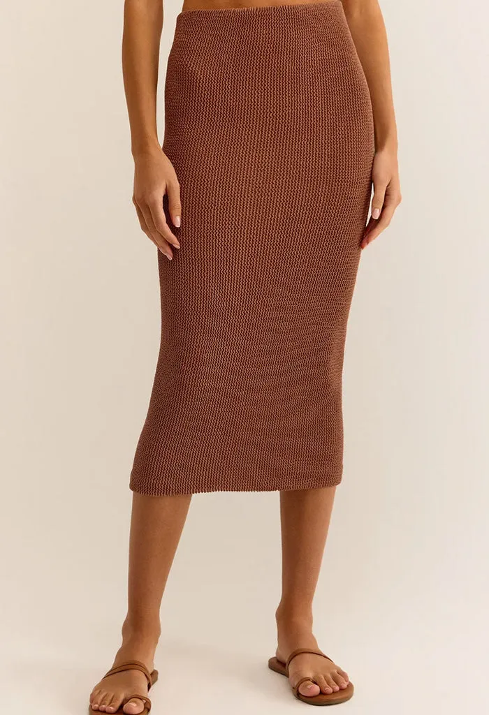 Aveen Midi Skirt-Bronzer