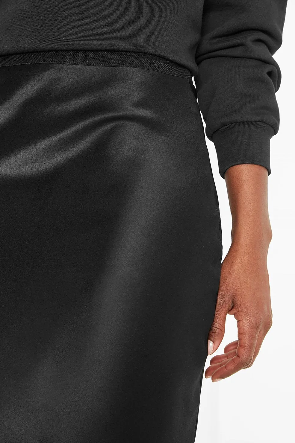 Bar Silk Skirt - Black