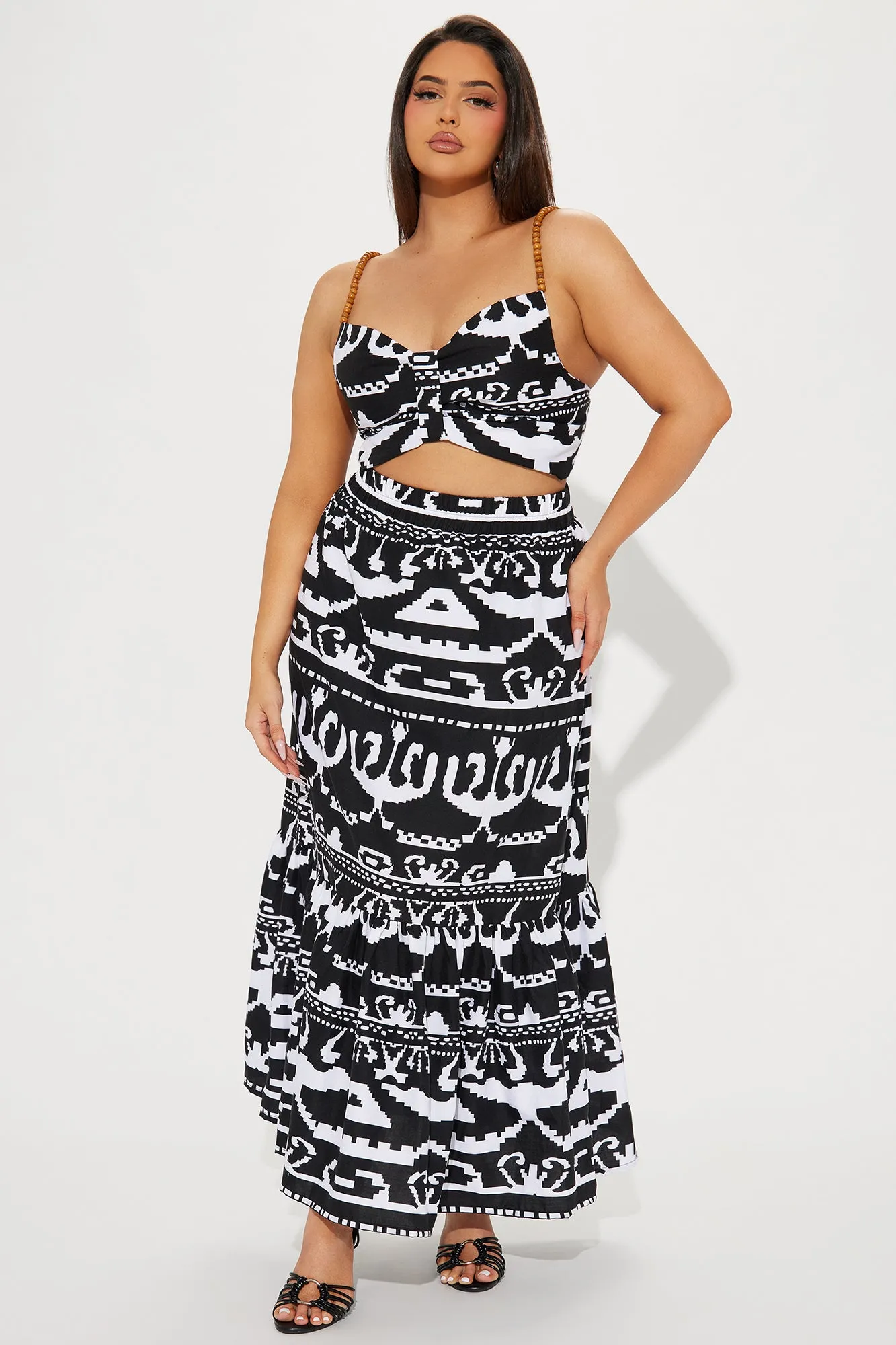 Beatrice Skirt Set - Black/White