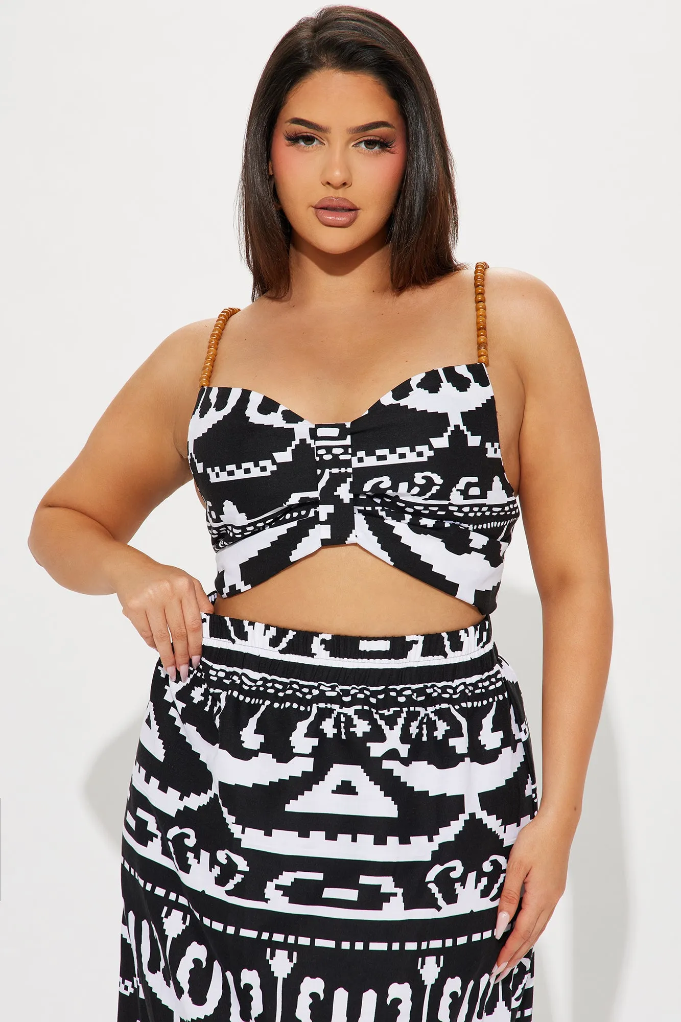 Beatrice Skirt Set - Black/White