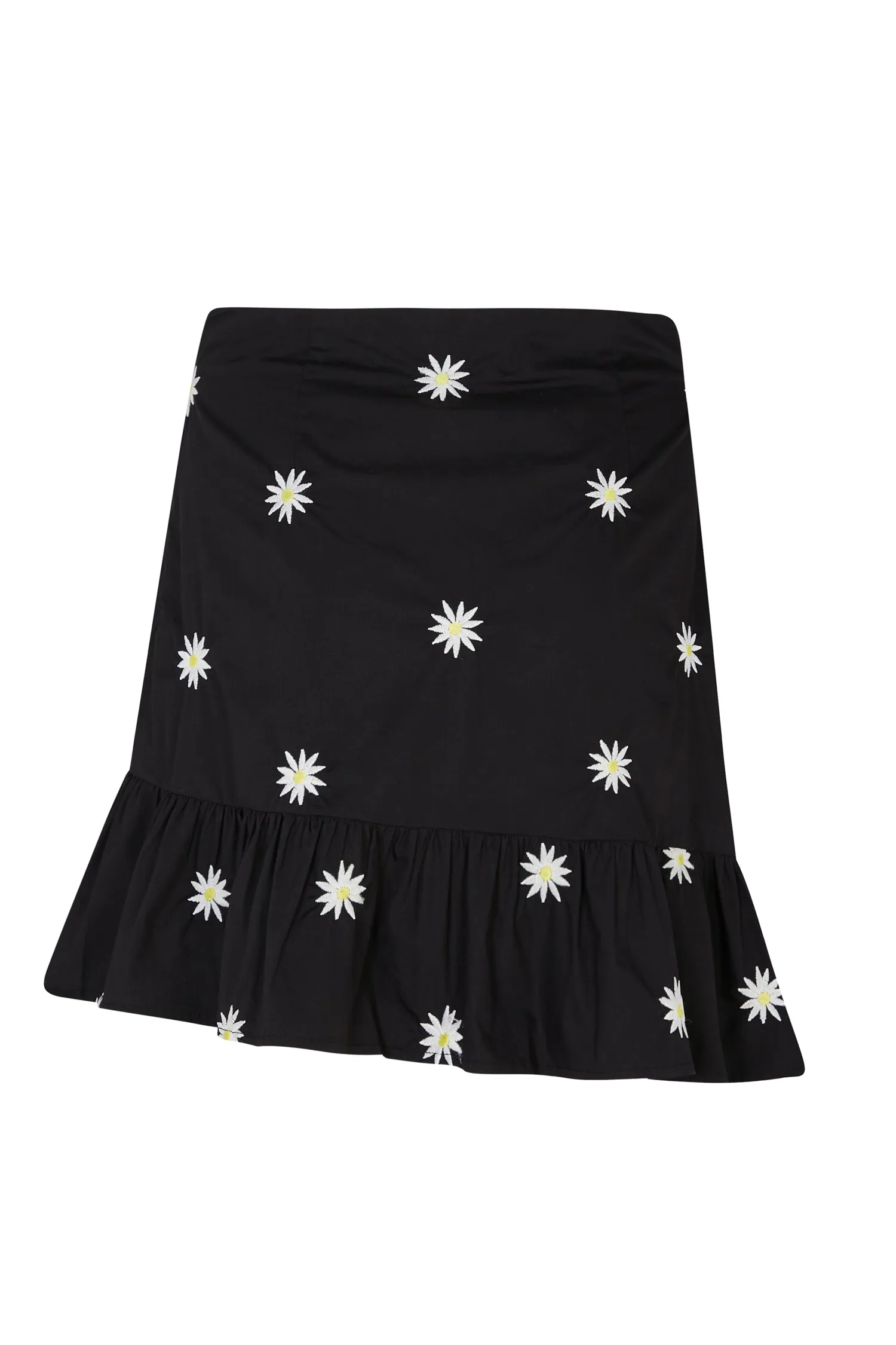 Black Daisy Mini Skirt