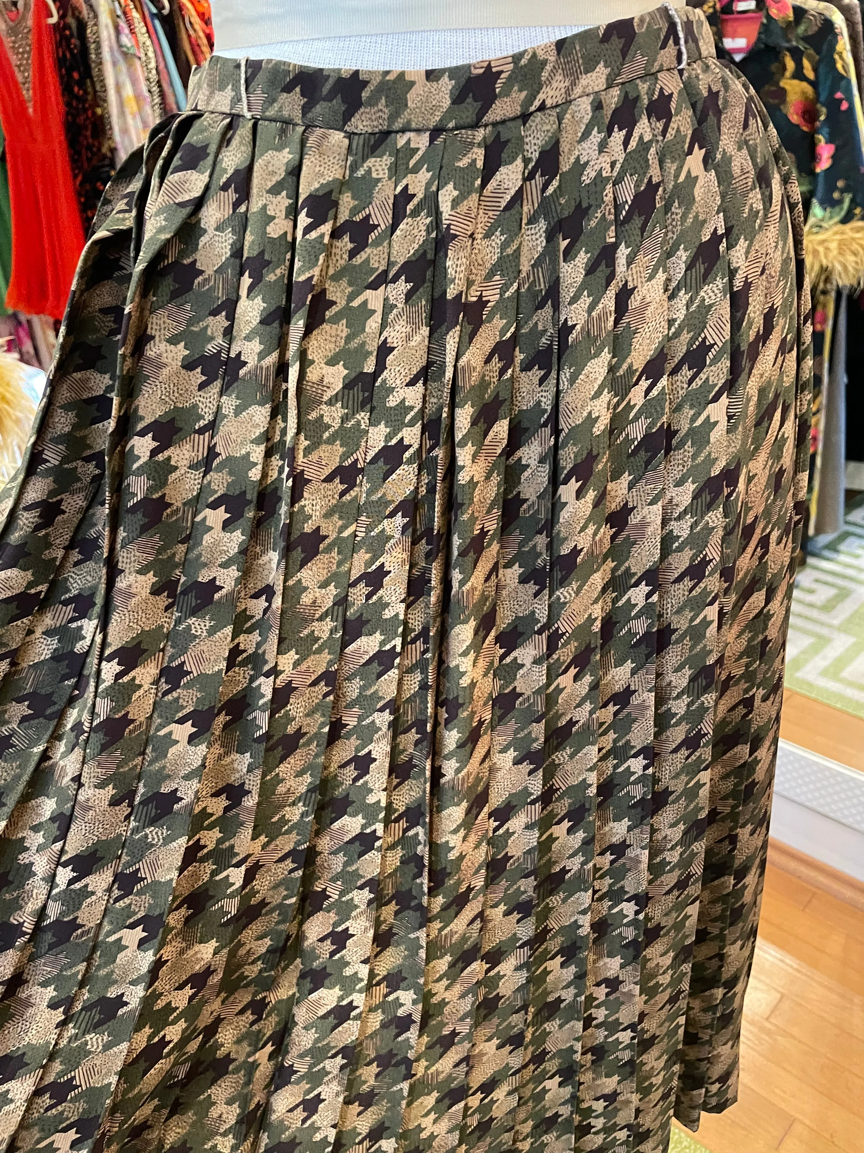 Camouflage Silk Skirt