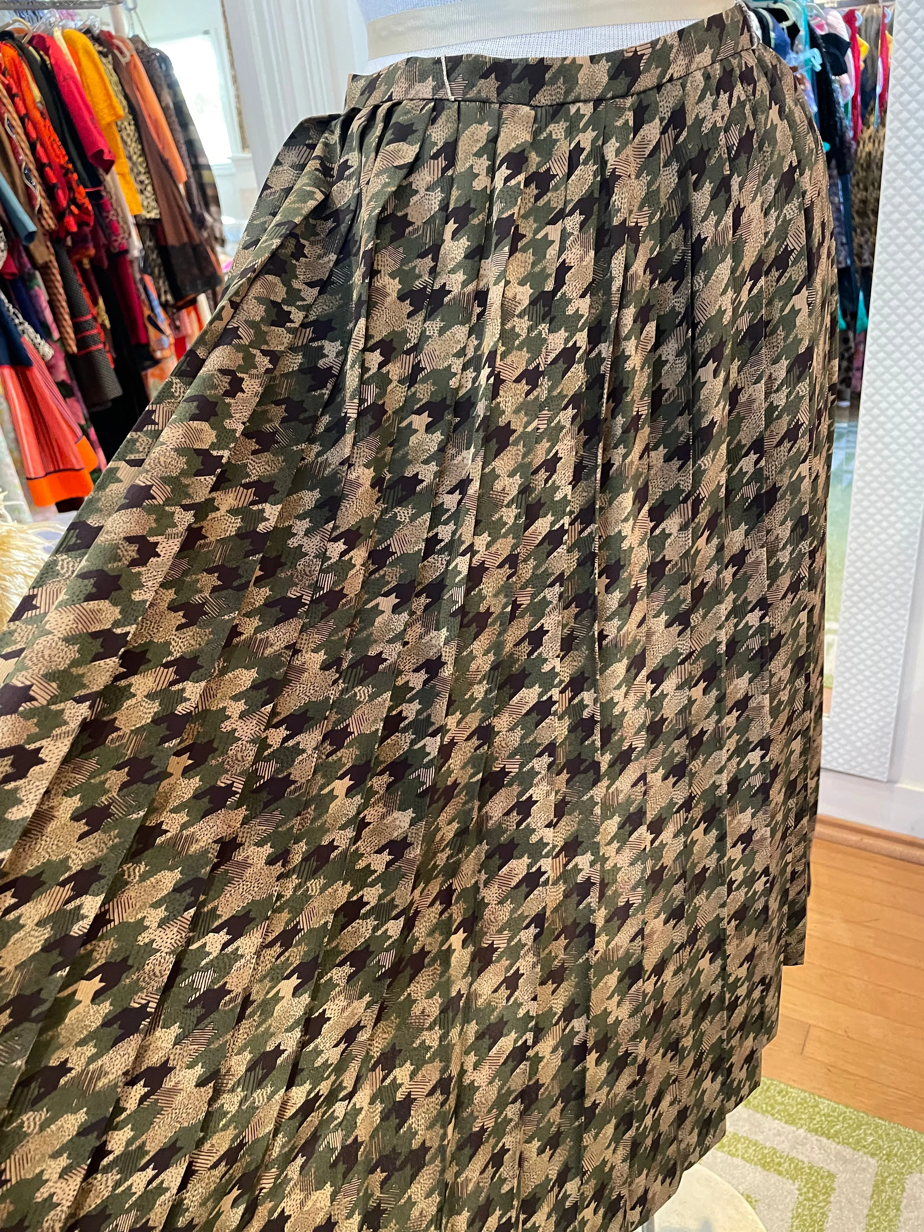 Camouflage Silk Skirt