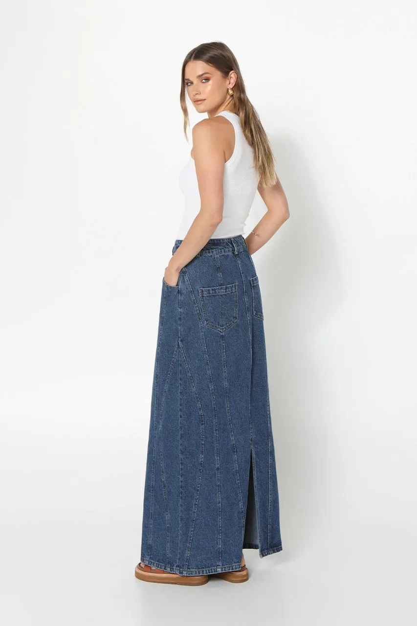 Carissa Maxi Skirt | Dark Blue