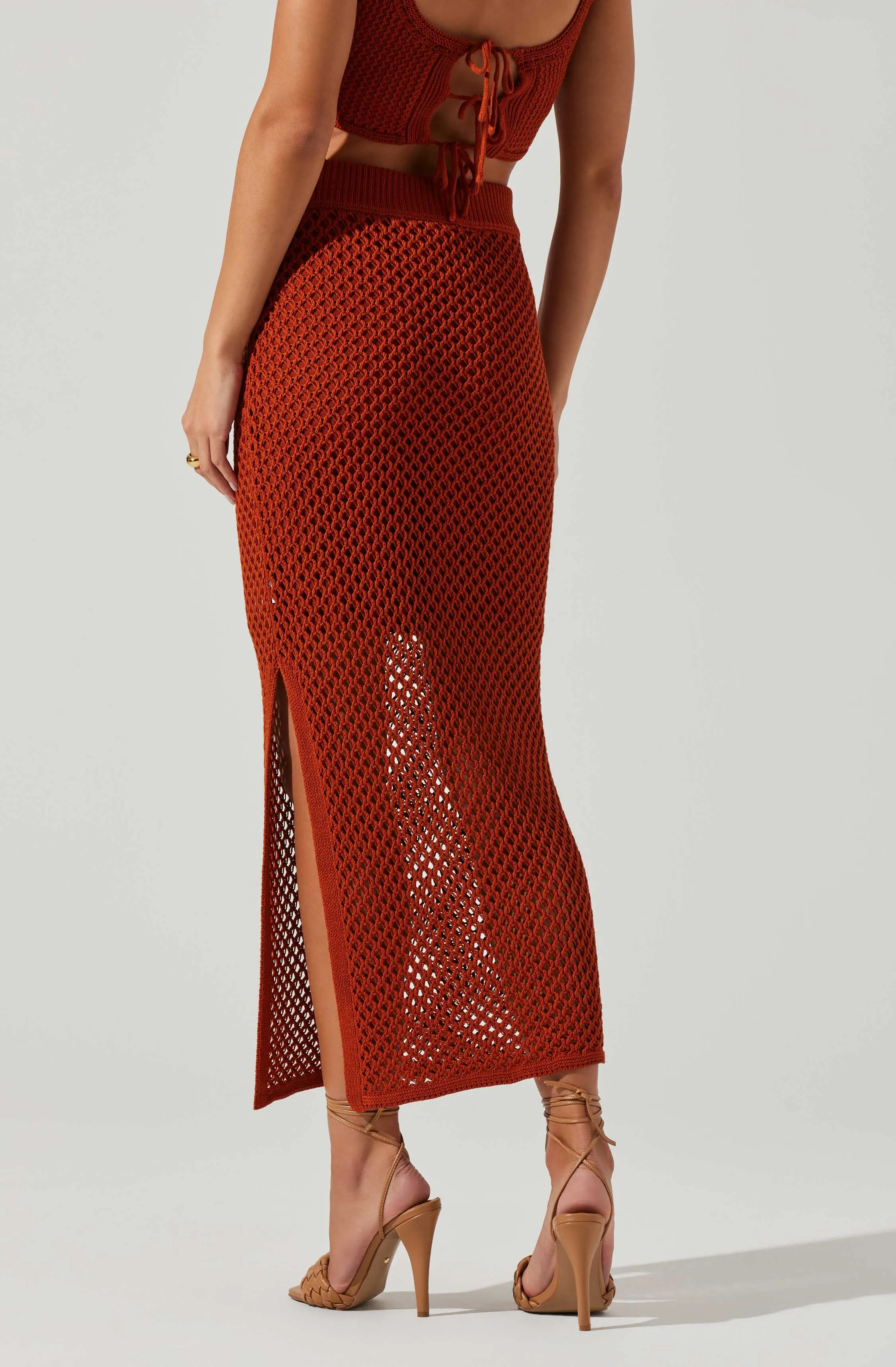 Carlina Crochet Midi Skirt