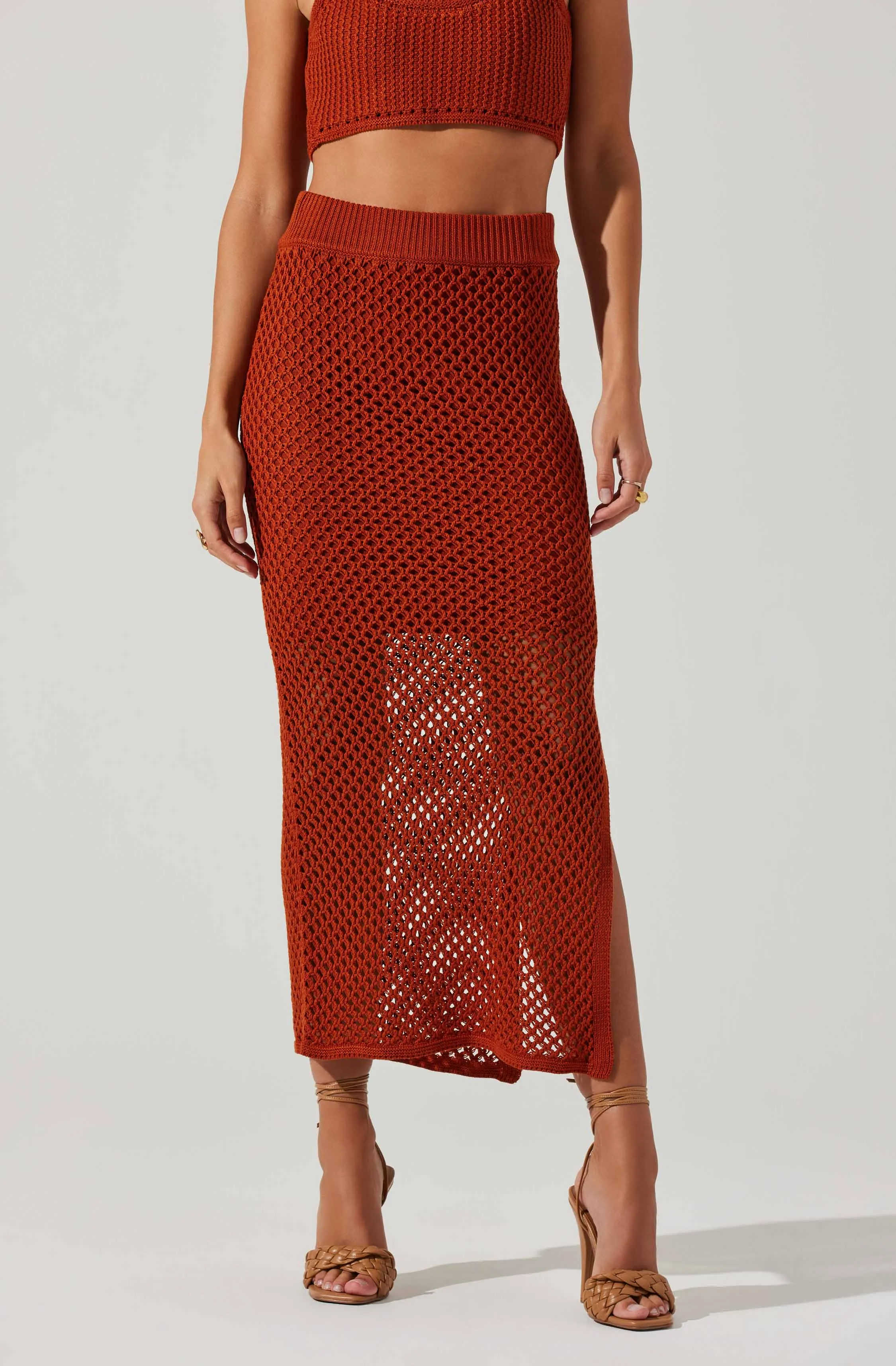 Carlina Crochet Midi Skirt