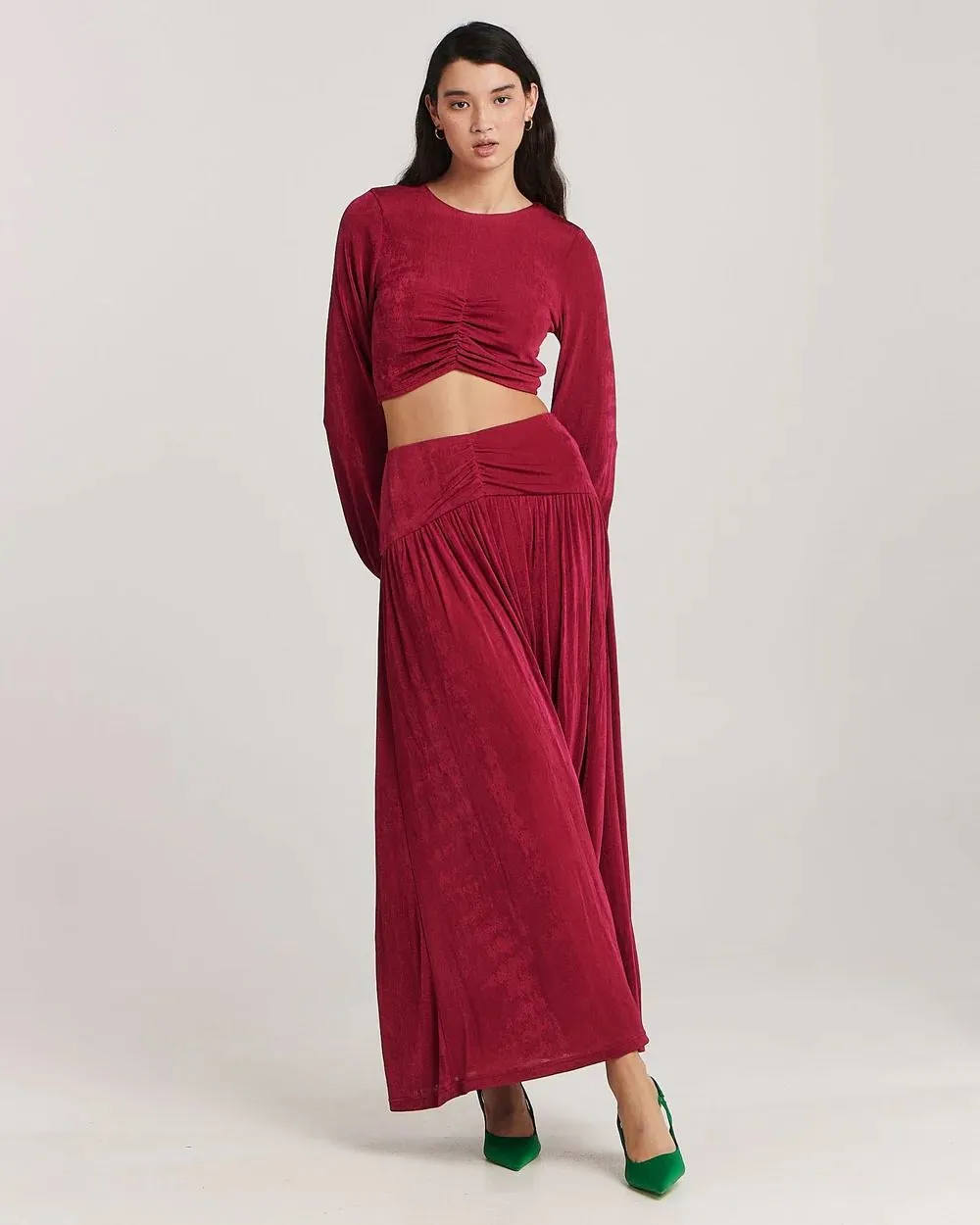 Charlie Holiday Kirra Maxi Skirt - Magenta