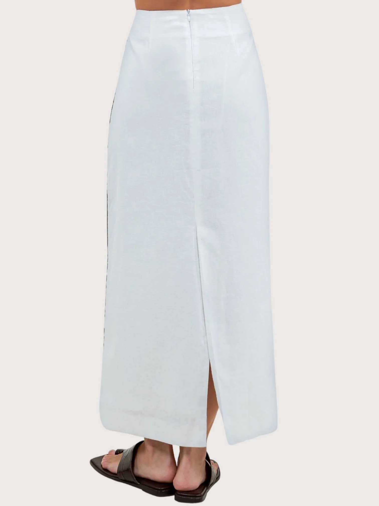 Contrast Trim Maxi Skirt