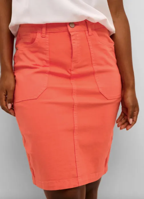 CR - Ann skirt in hot coral