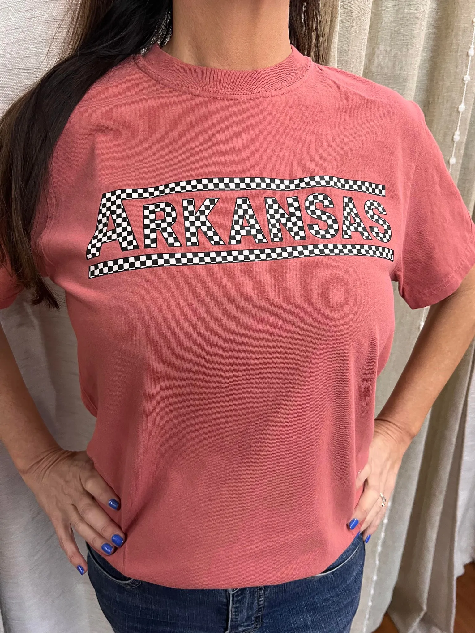 Custom State Checkered Tee