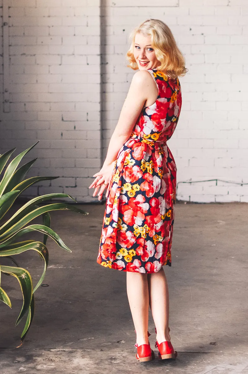 Dalena Red Floral Dress