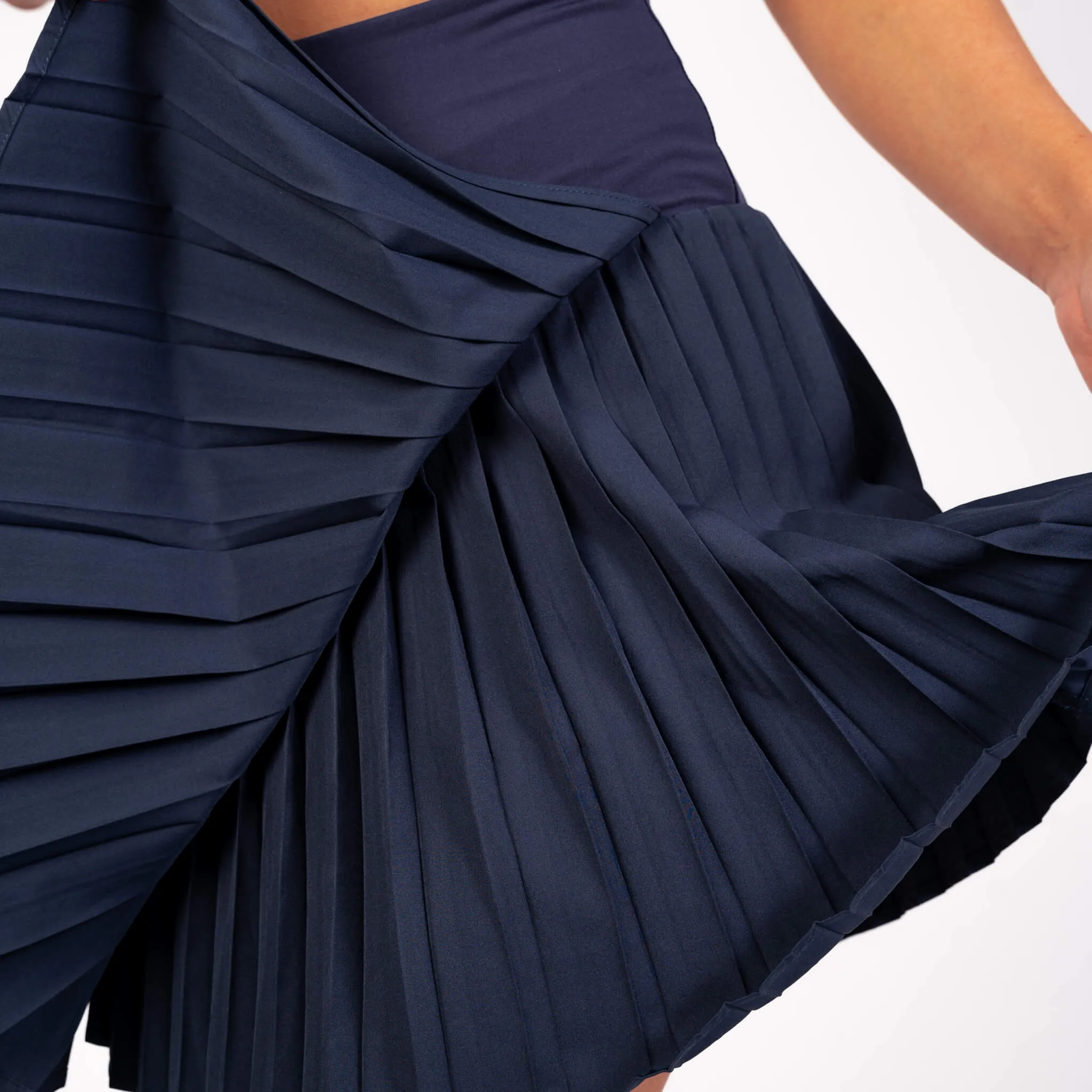 Dark Blue Pleated Skirt