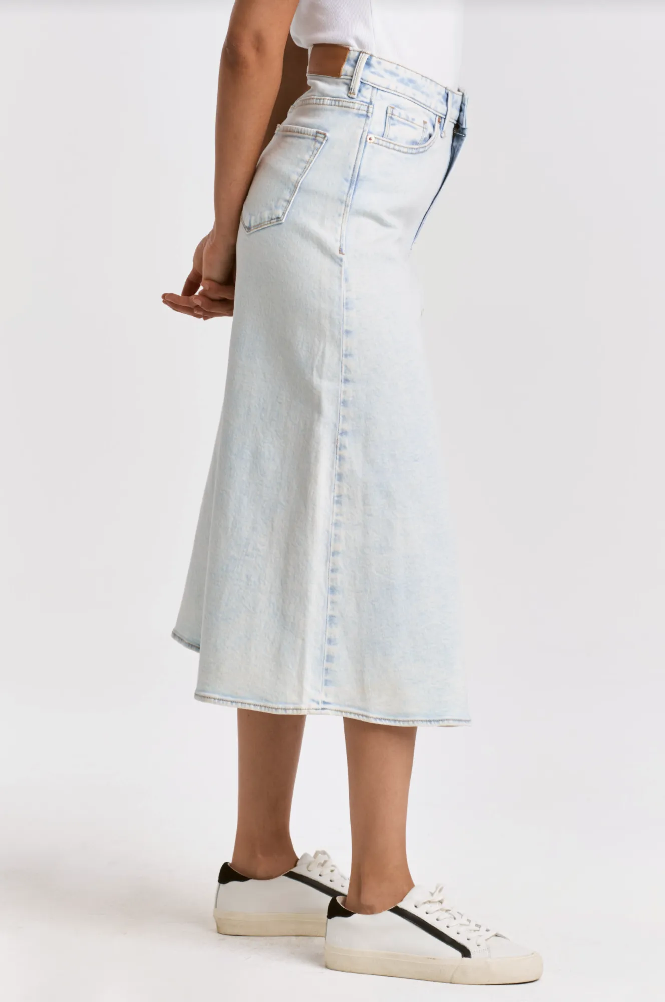 Dear John Venus skirt, long washed denim