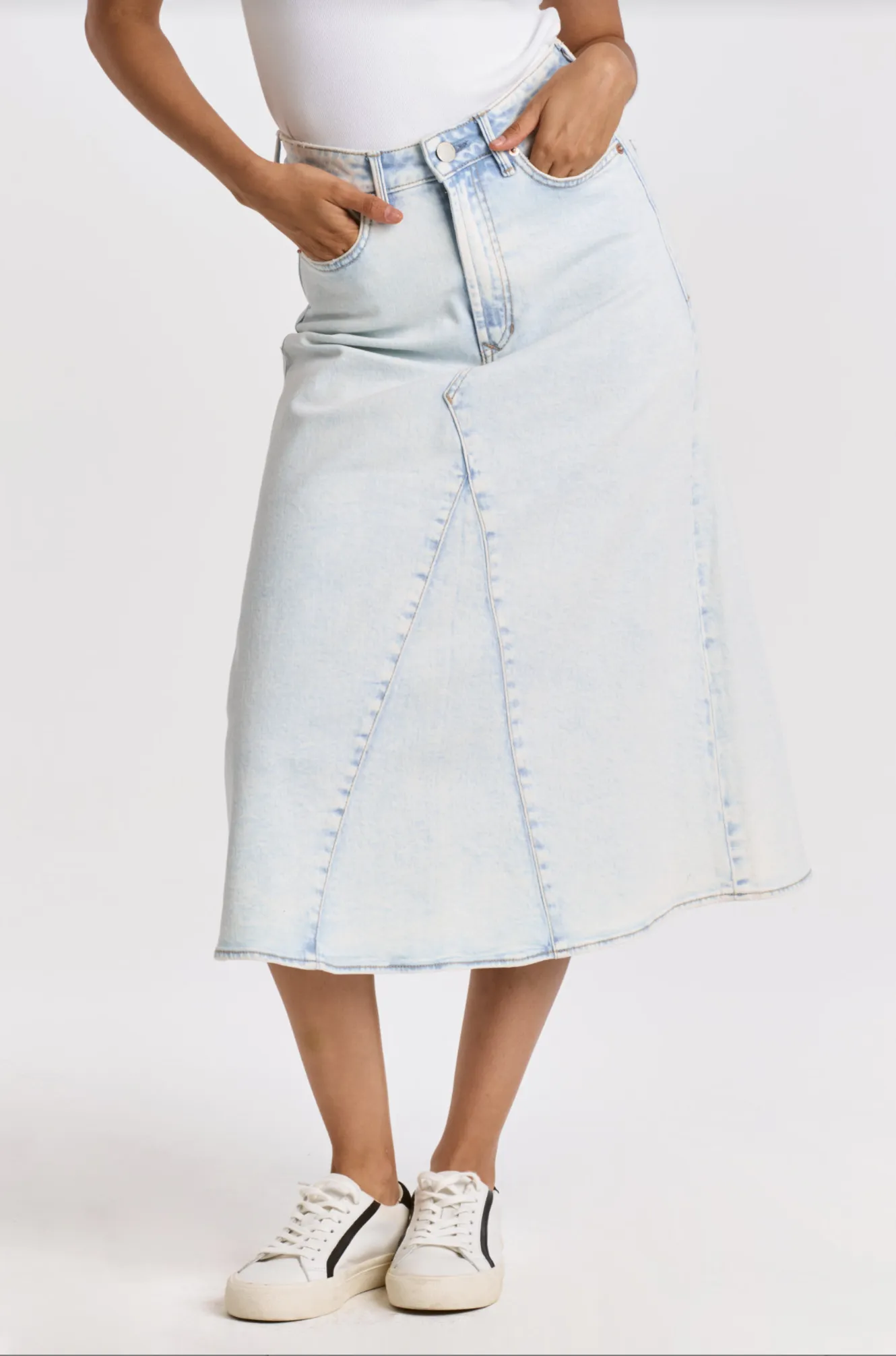 Dear John Venus skirt, long washed denim