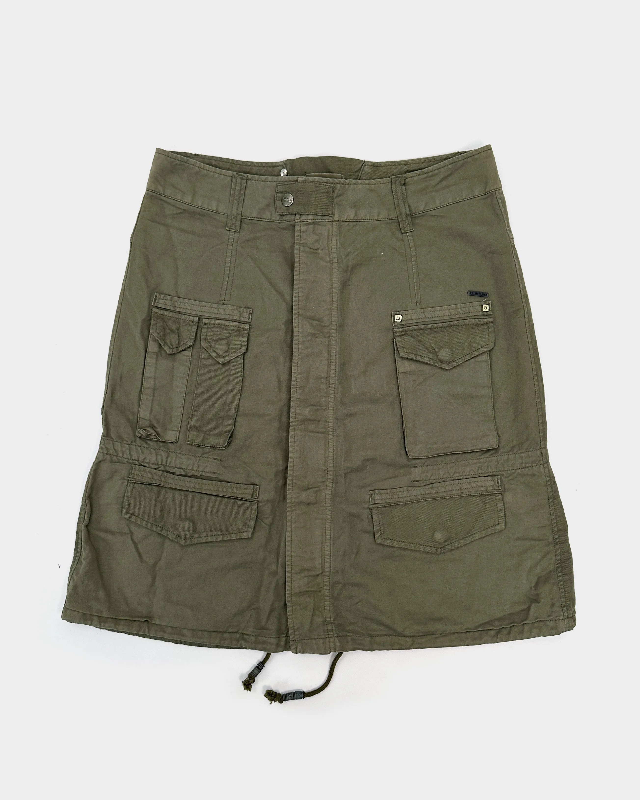 Diesel Cargo Zipped Green Skirt 2000's