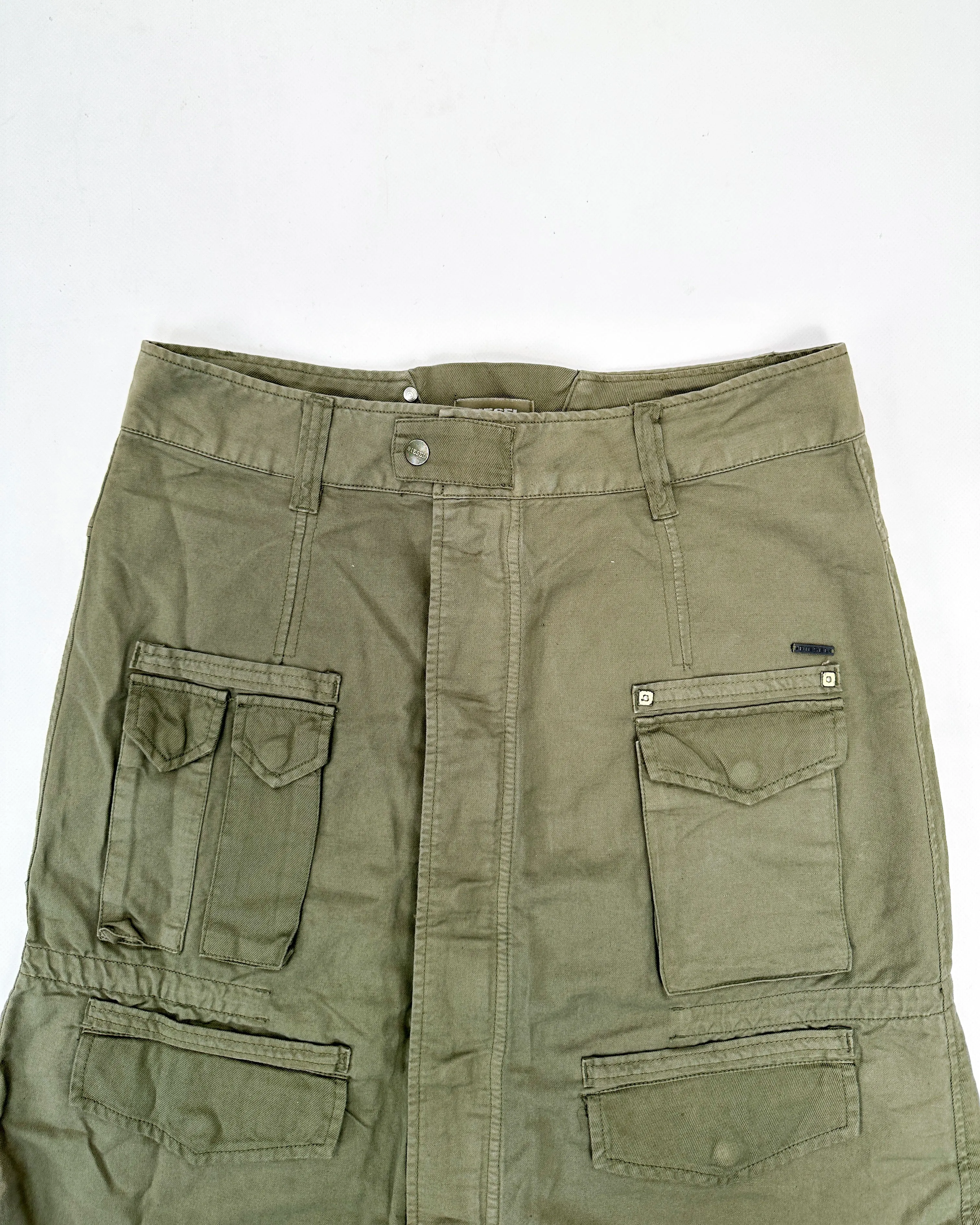 Diesel Cargo Zipped Green Skirt 2000's