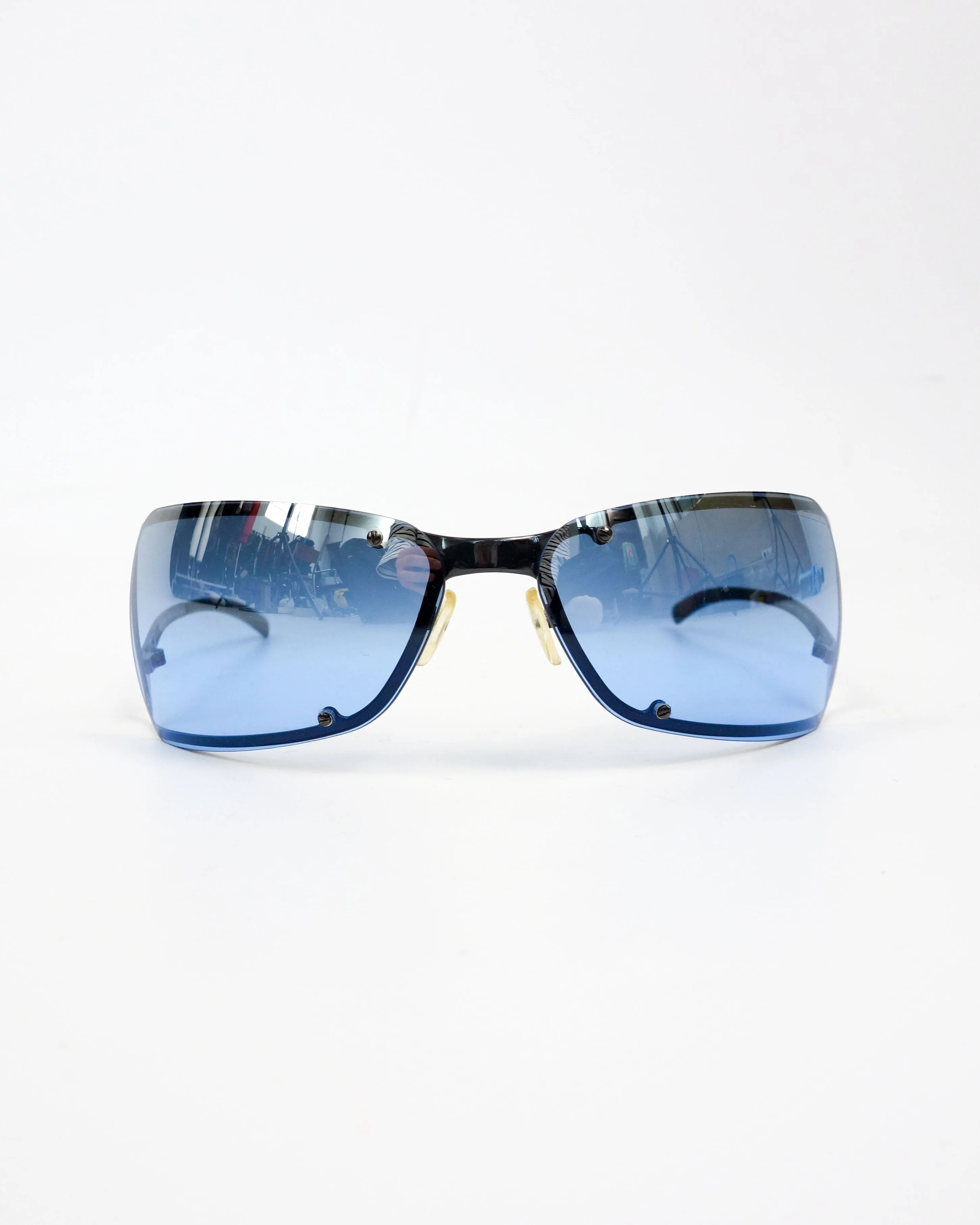 Diesel Cold-Frame Blue Smoked Sunglasses 2000's