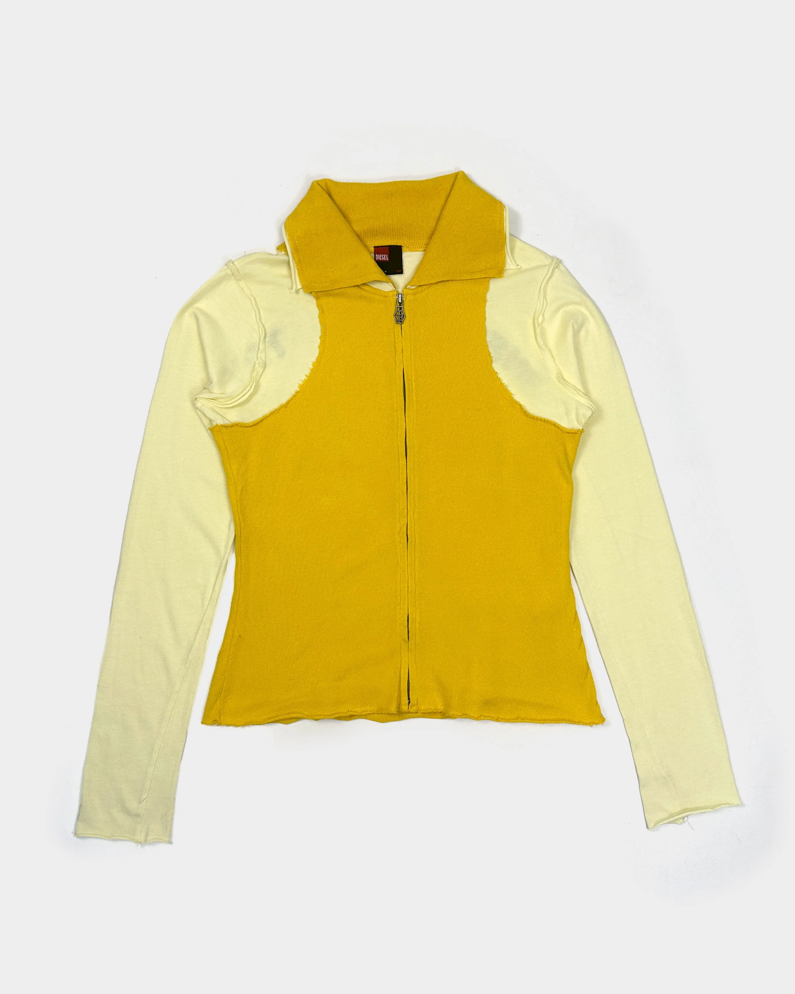 Diesel Industry 2-Tone Yellow Cardigan 2000's