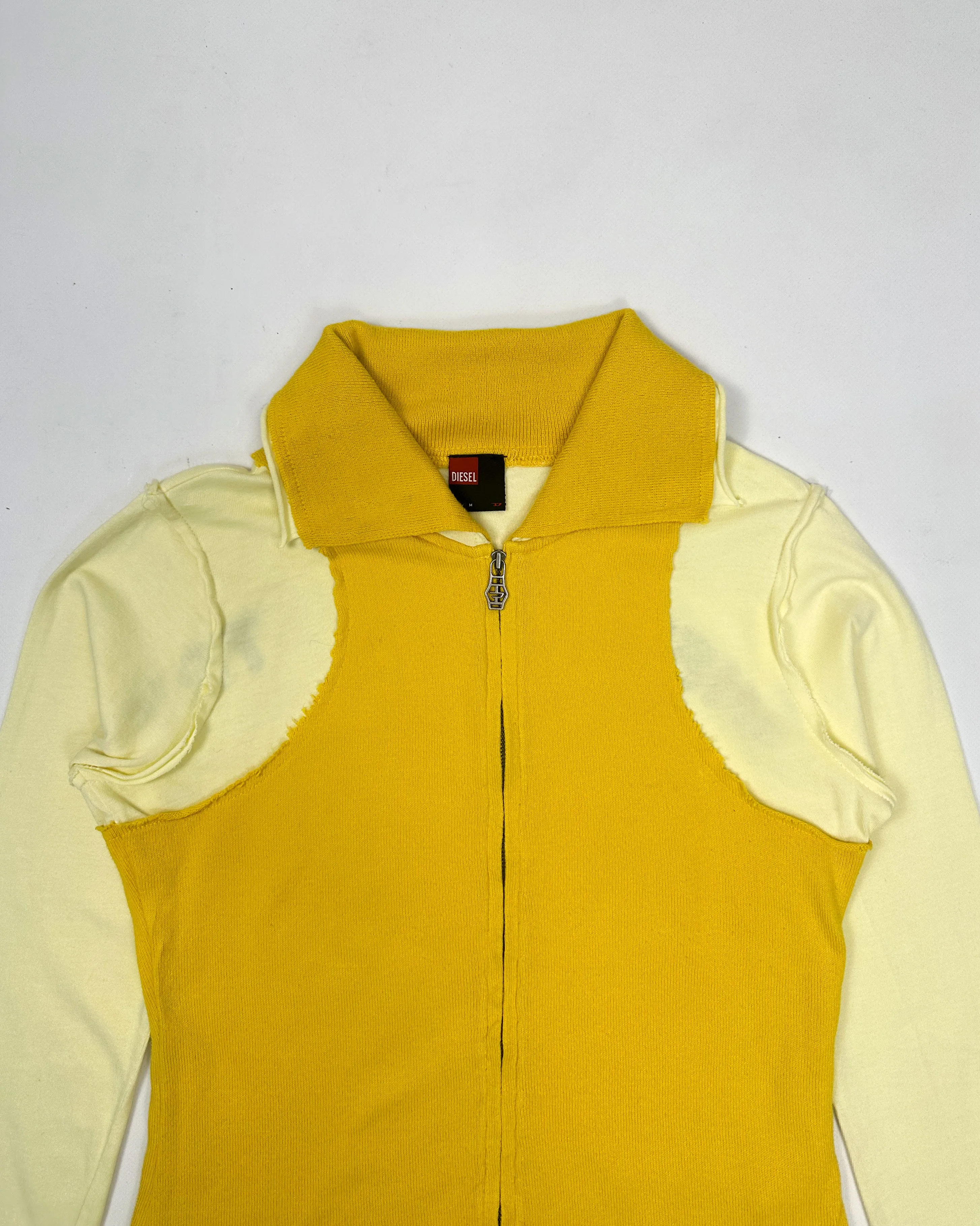 Diesel Industry 2-Tone Yellow Cardigan 2000's