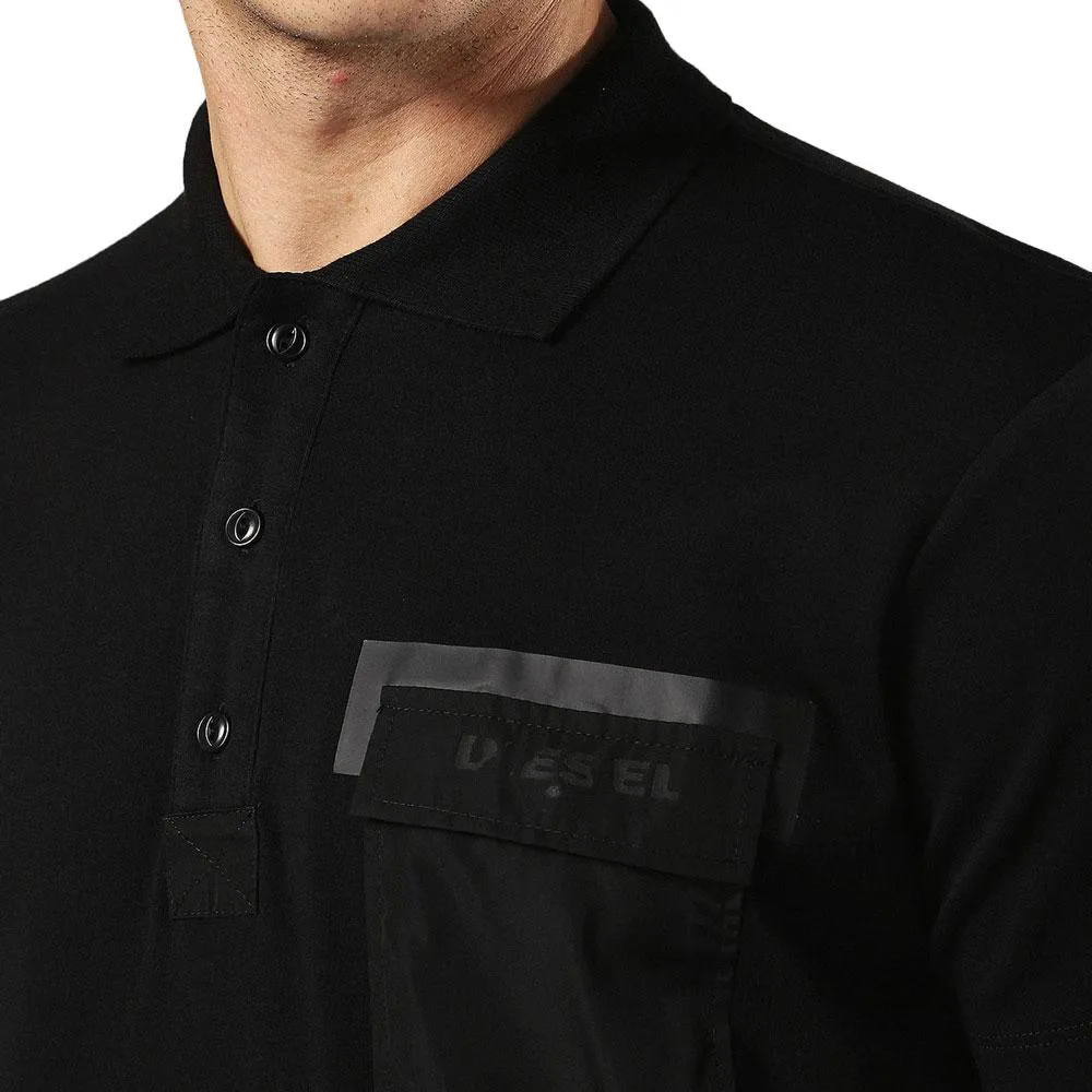 Diesel T-Temp Patch Pocket Polo Shirt - Black