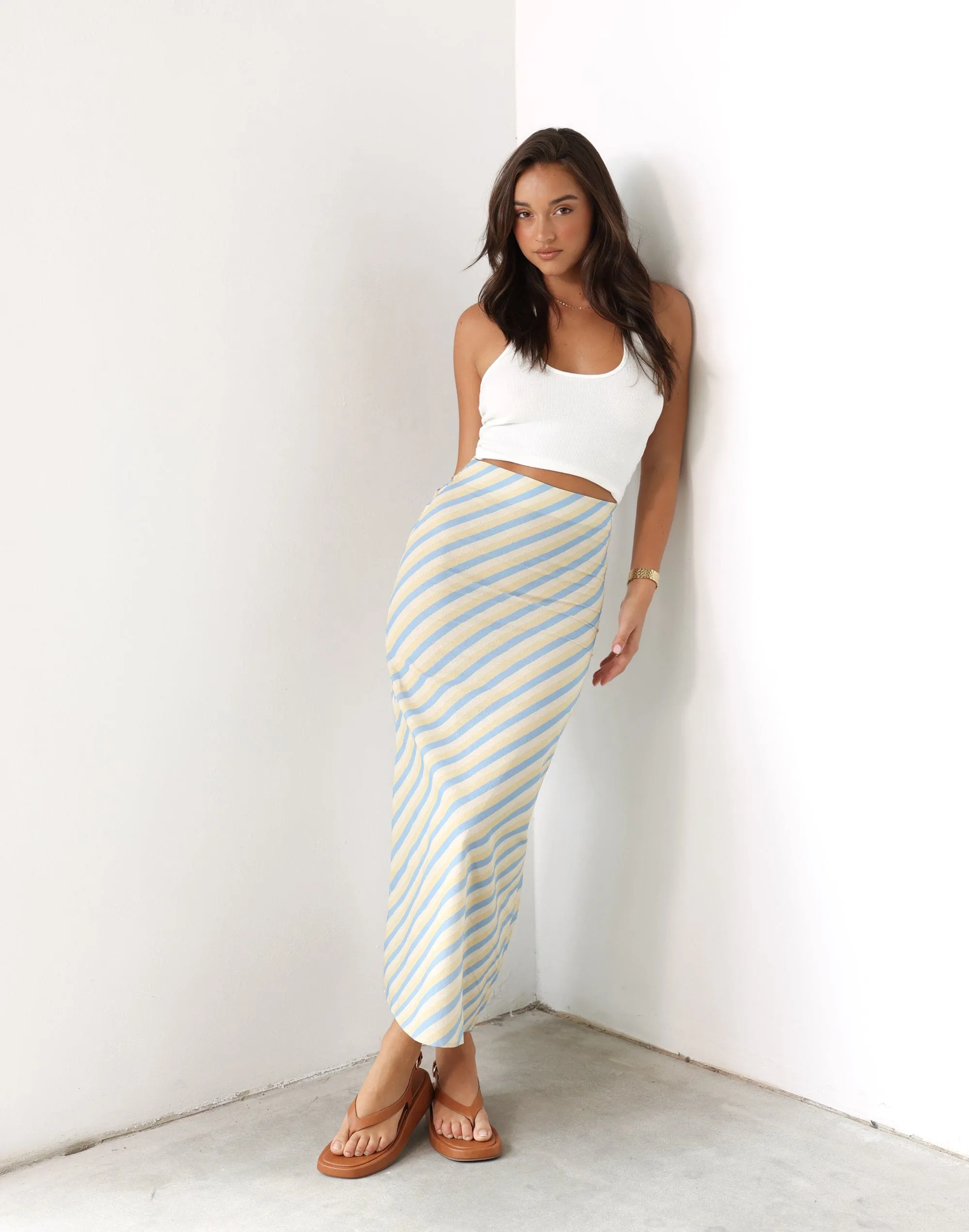 Ella Mae Maxi Skirt (Coastline)