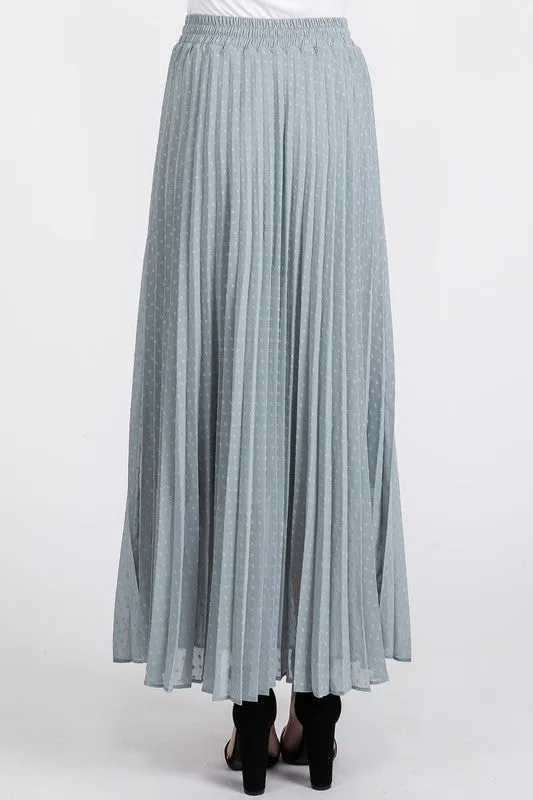 Eva Midi Skirt in Blue Grey