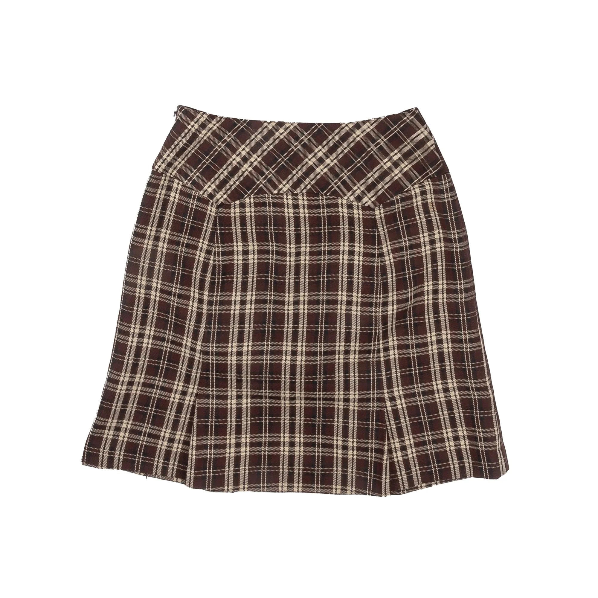 Fornari French Made Tartan Pleat Mini Skirt