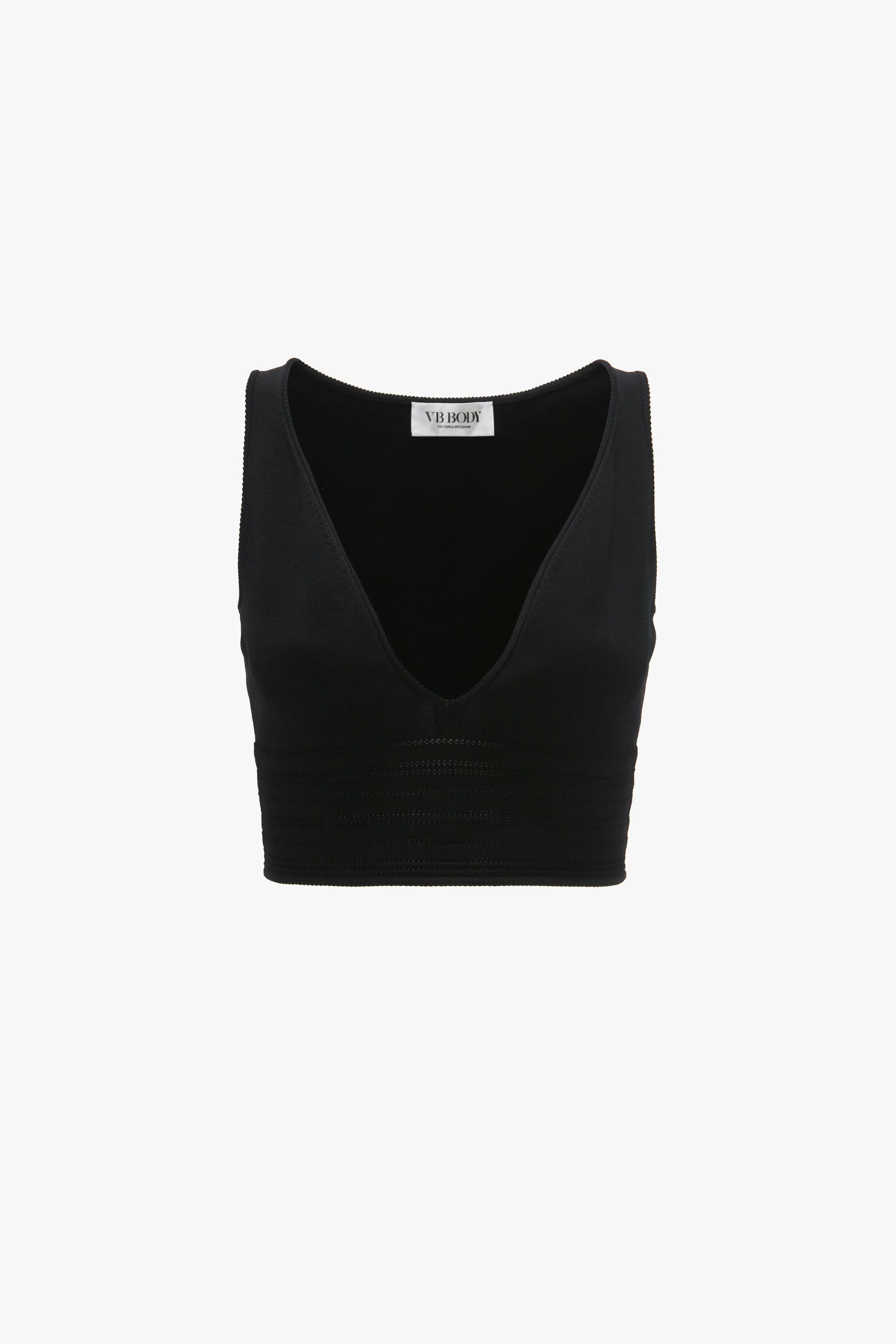 Frame Detail Sleeveless Top In Black