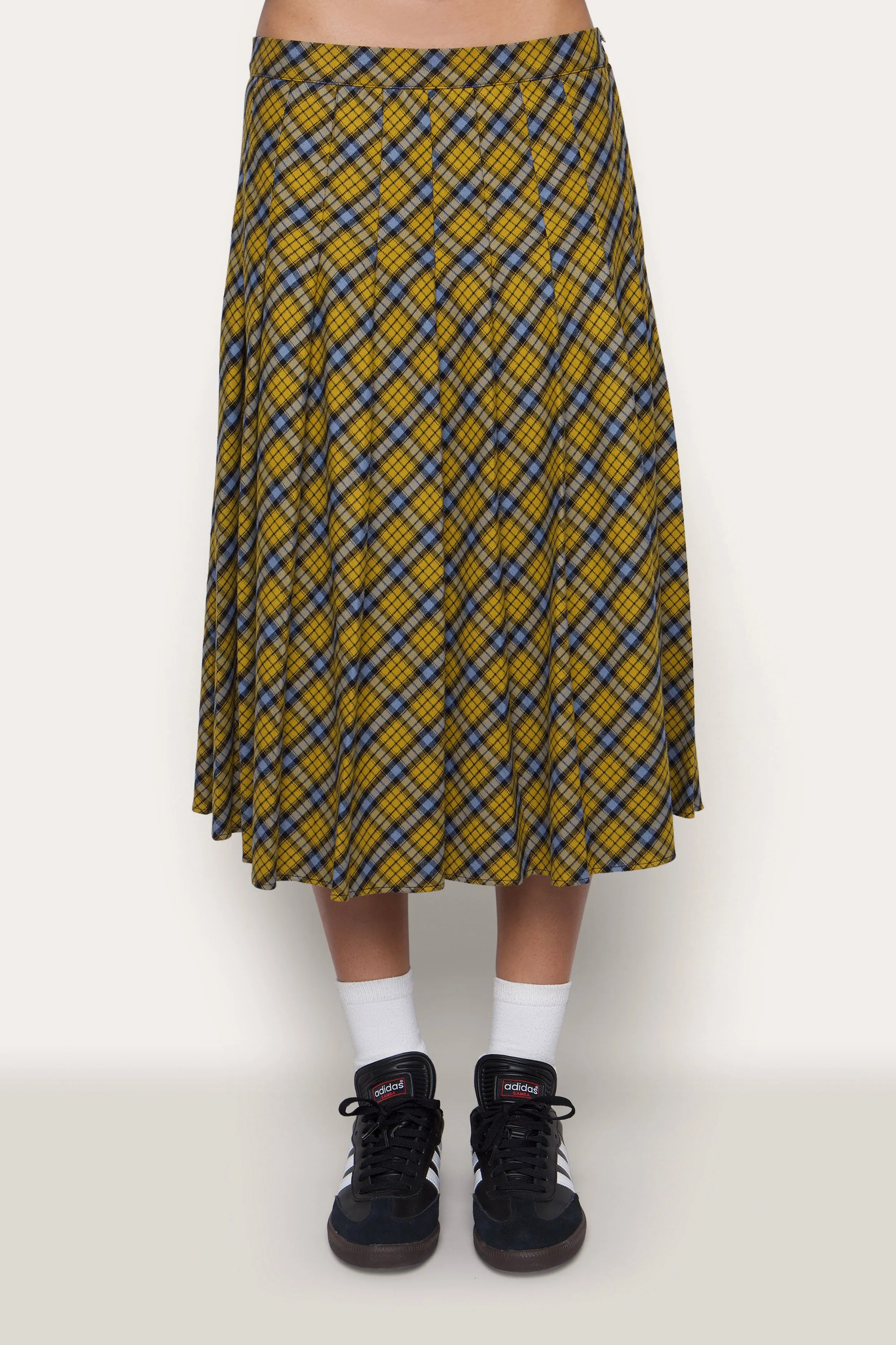 Gibson Pleated Skirt In Plaid