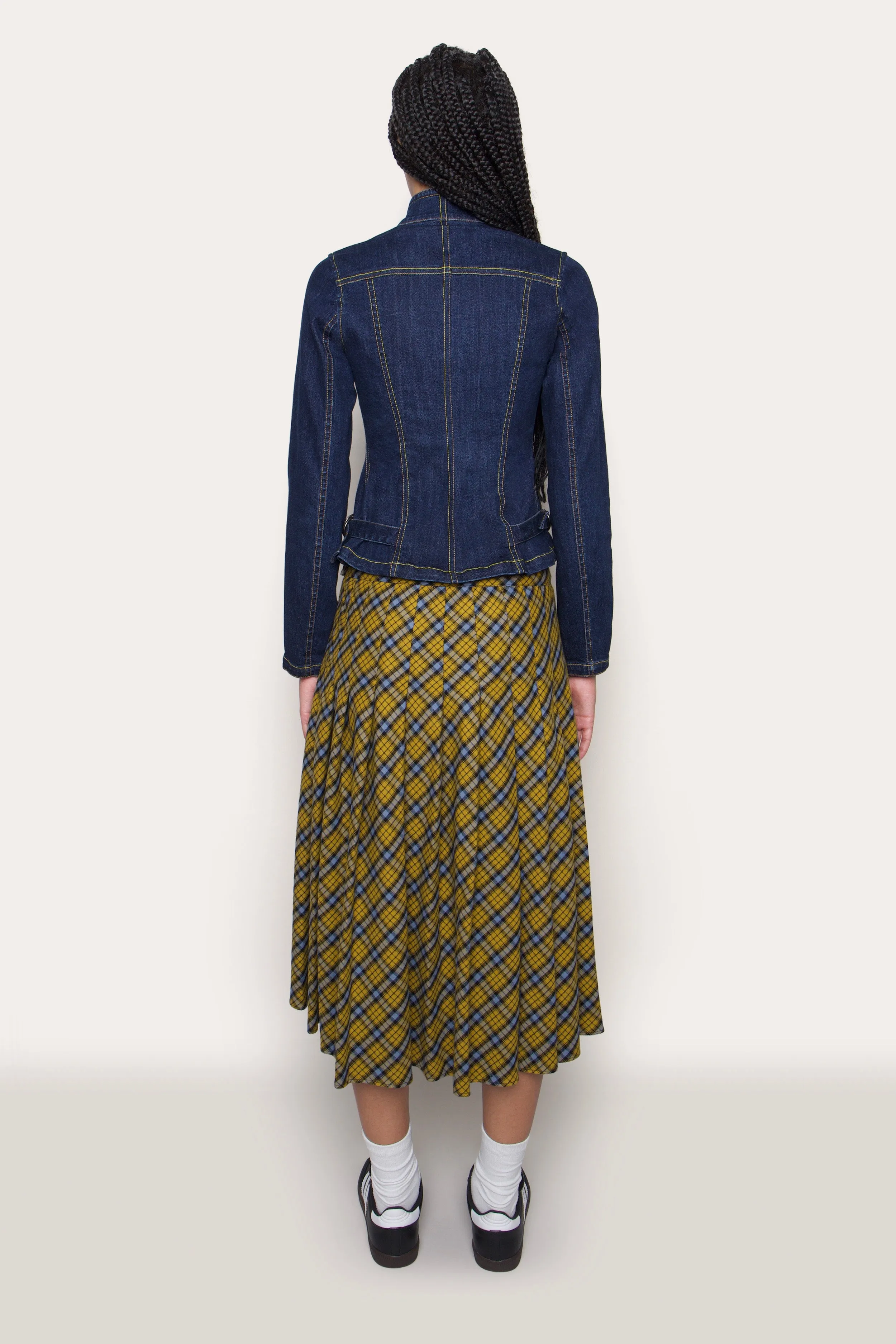 Gibson Pleated Skirt In Plaid