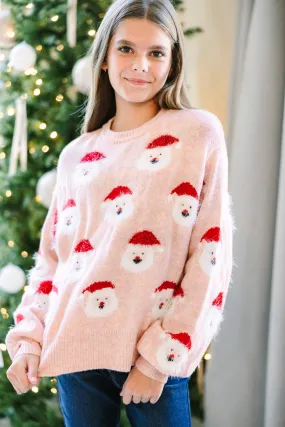 Girls: Jolly Good Fellow Blush Sweater