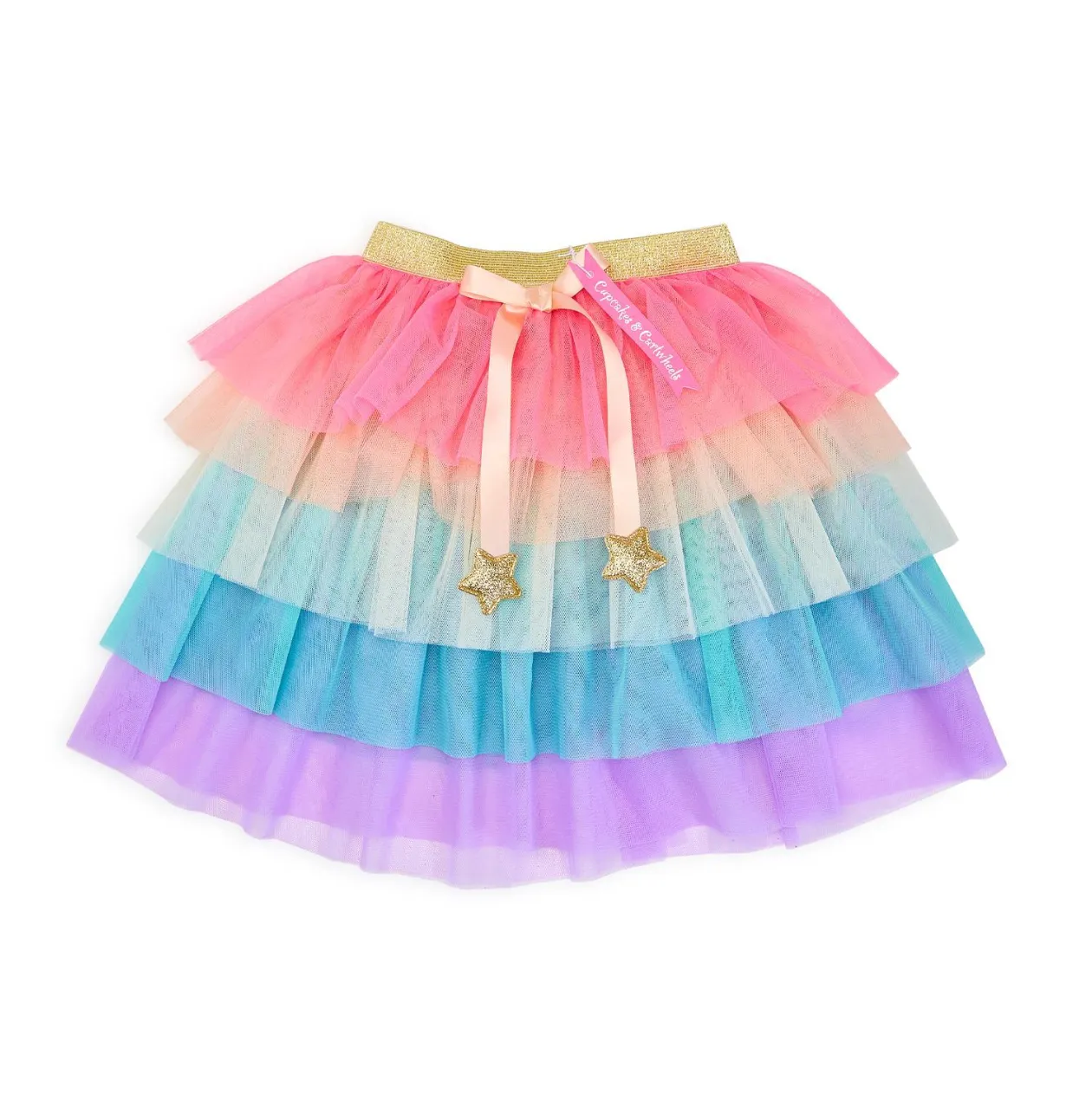 Girl's Rainbow Ruffles Tulle Dress Up Tutu