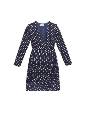 Golden Dress in Scatter Spot Navy