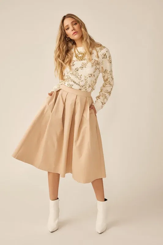 Kyoto Midi Pleated Skirt