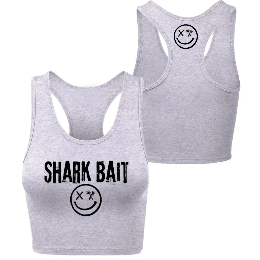 Ladies "SHARK BAIT" Racerback Crop Tank