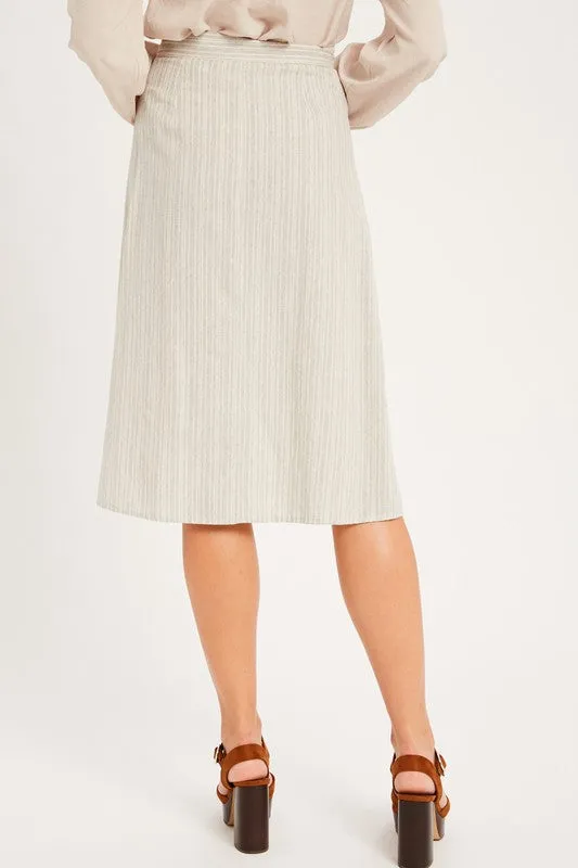 Linda Side Slit Midi Skirt