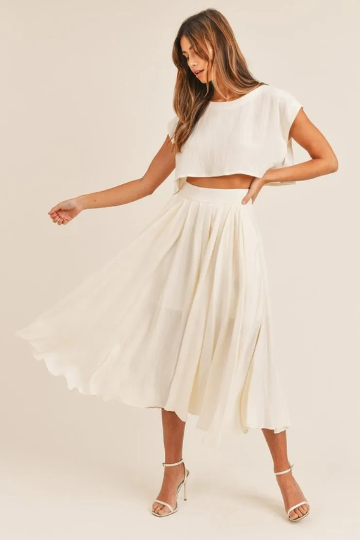 Lola Midi Skirt and Crop Top Set