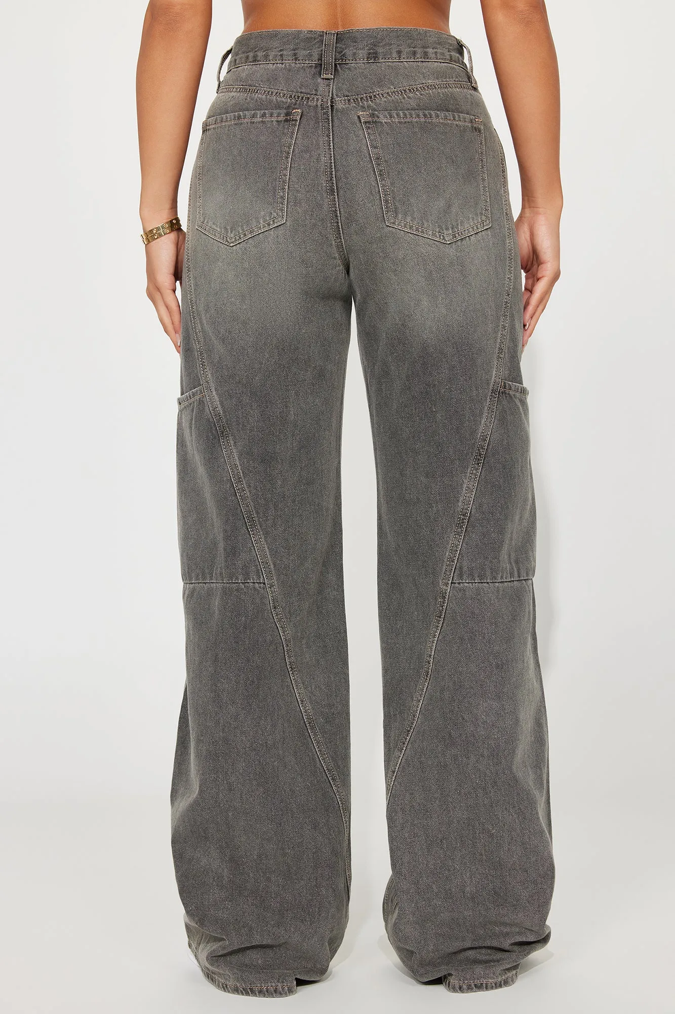 Making The Rules Wide Leg Jeans - Grey