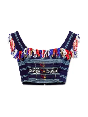 Mudukare Paneled Crop Top