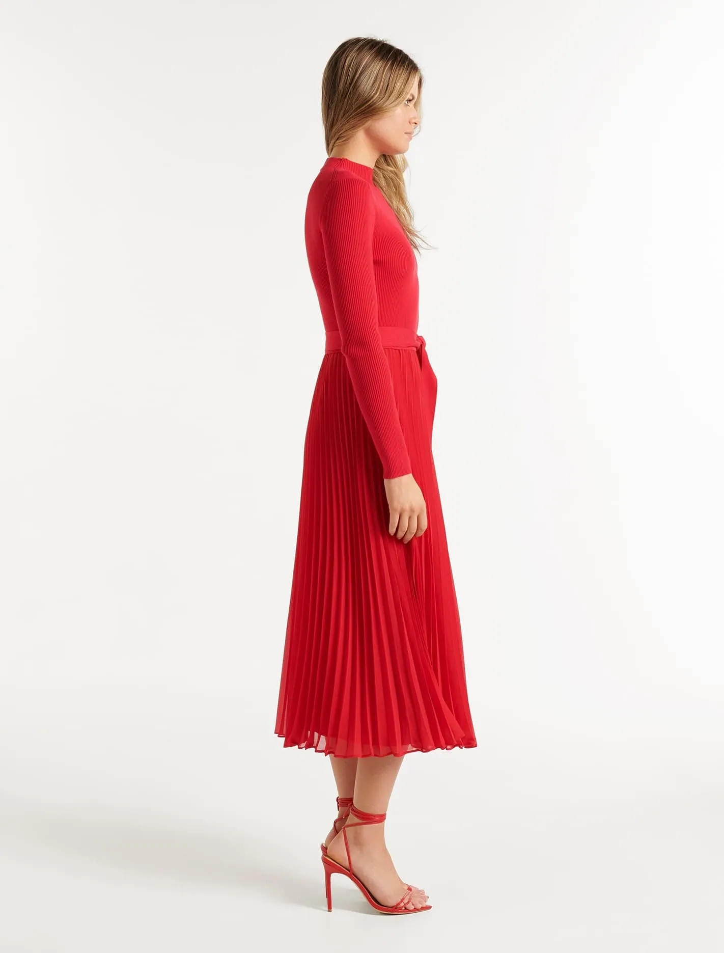 Penelope Woven Mix Knit Dress