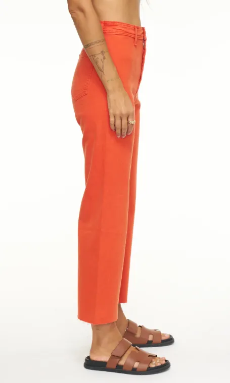 Pistola Penny High Rise Wide Leg Crop - Blood Orange