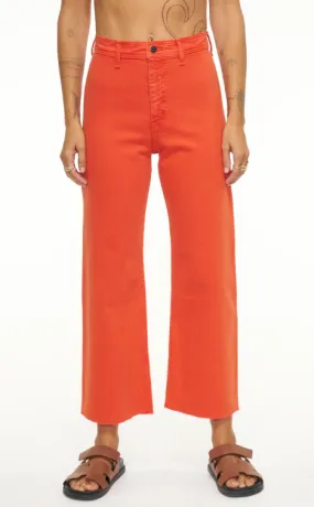 Pistola Penny High Rise Wide Leg Crop - Blood Orange