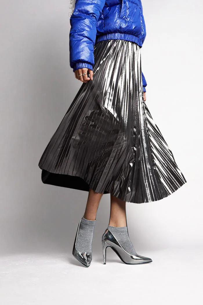 Pleated Midi Skirt