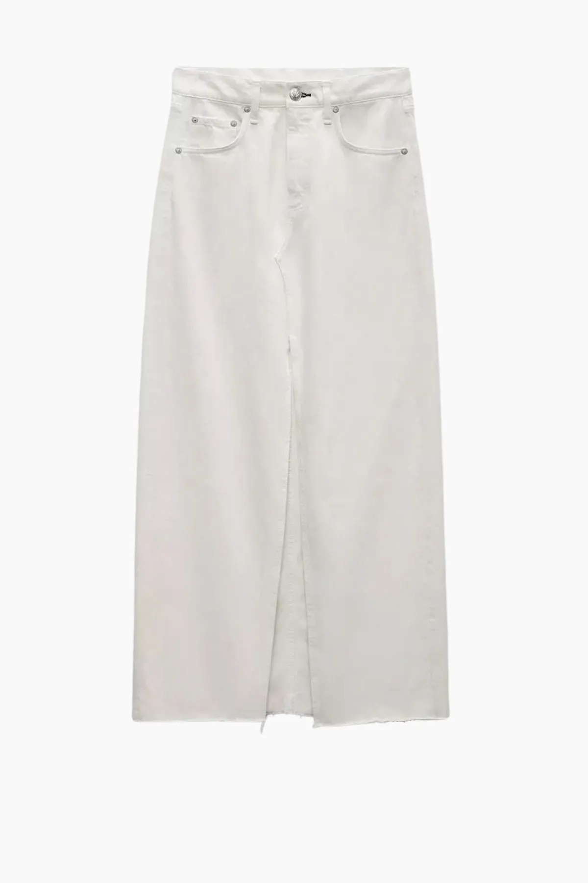 Rag & Bone Avery Denim Skirt - Ecru